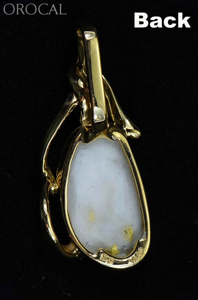Gold Quartz Pendant Orocal Pn866Qx Genuine Hand Crafted Jewelry - 14K Yellow Casting