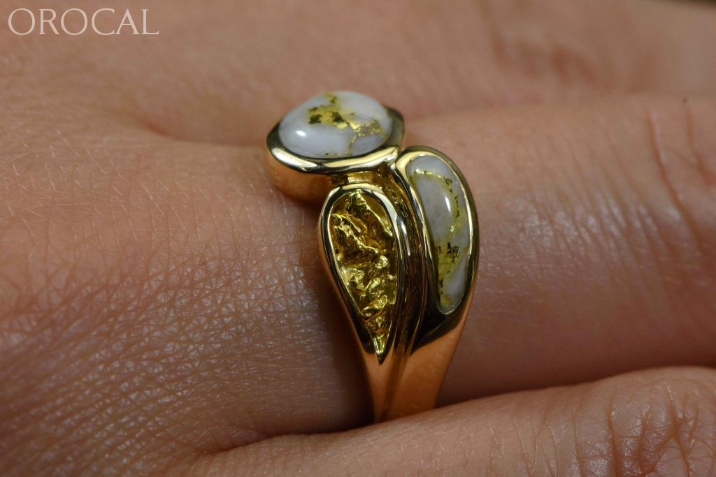 Gold Quartz Ring Ladies Orocal Rll1168Nq Genuine Hand Crafted Jewelry - 14K Yellow Casting