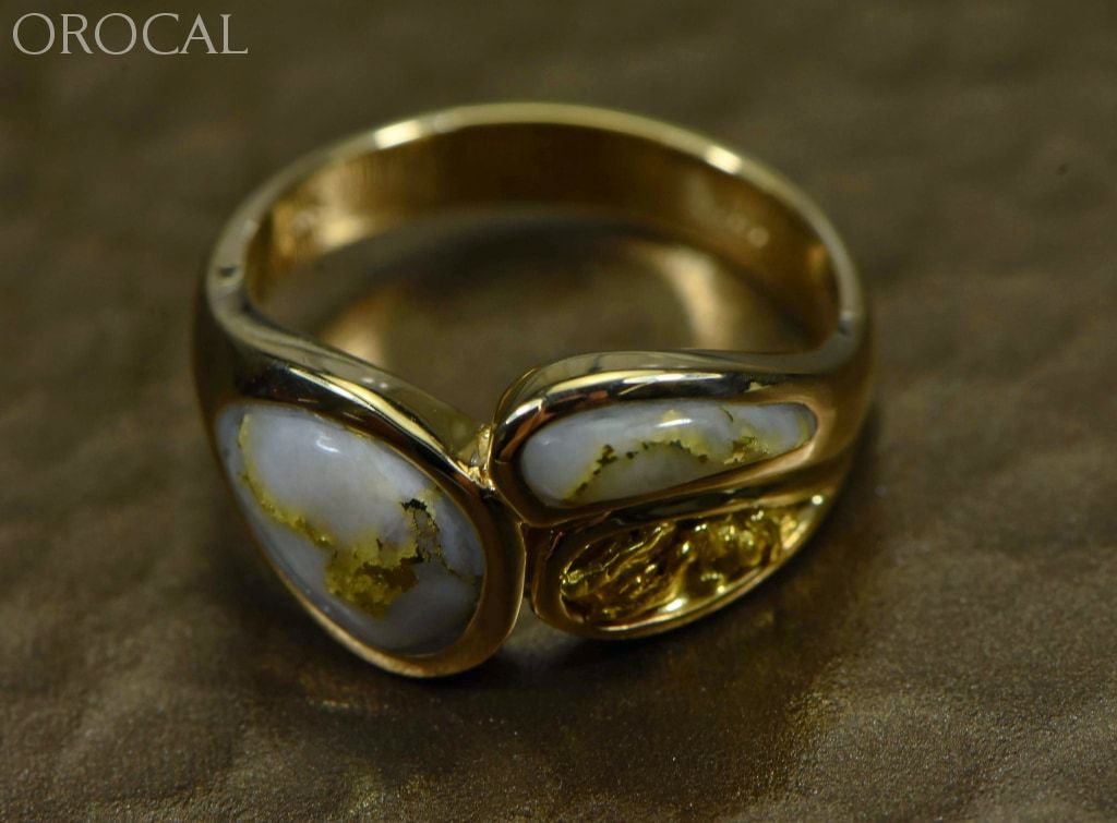 Gold Quartz Ring Ladies Orocal Rll1168Nq Genuine Hand Crafted Jewelry - 14K Yellow Casting