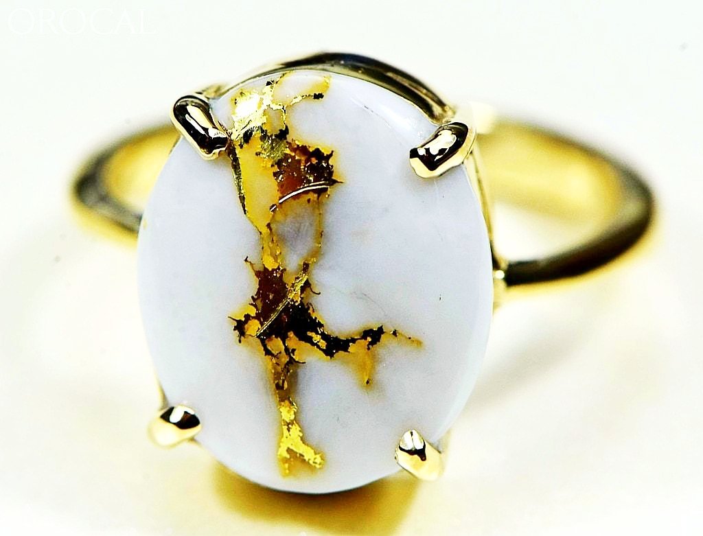 Gold Quartz Ring Orocal Rl1007Q Genuine Hand Crafted Jewelry - 14K Casting