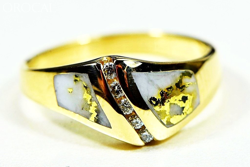 Gold Quartz Ring Orocal Rl1064Dq Genuine Hand Crafted Jewelry - 14K Casting