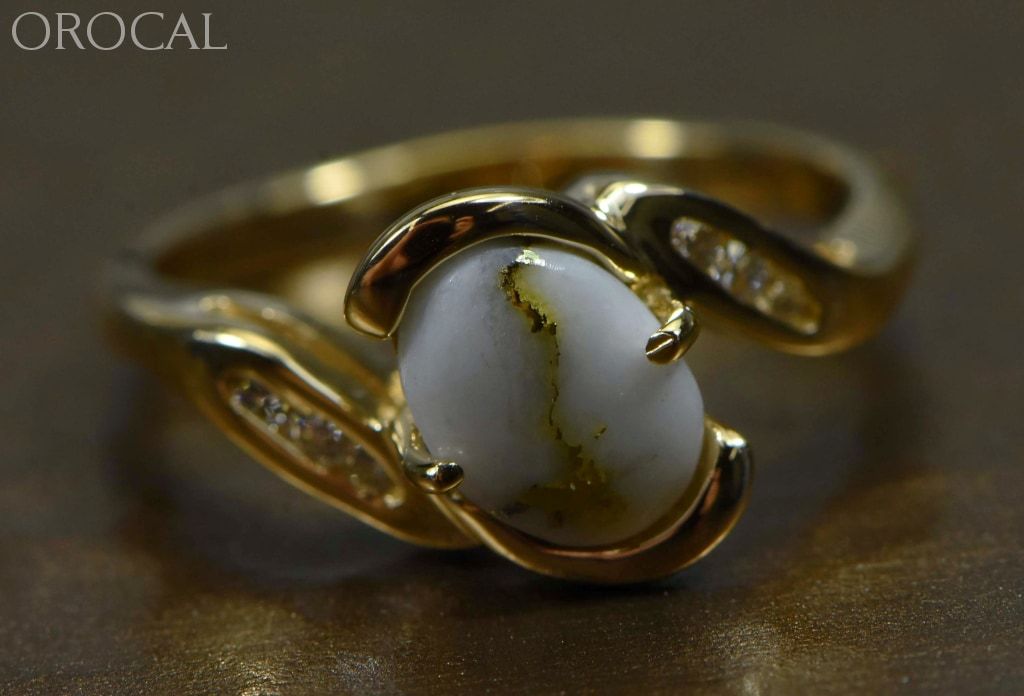 Gold Quartz Ring Orocal Rl586D10Q Genuine Hand Crafted Jewelry - 14K Casting