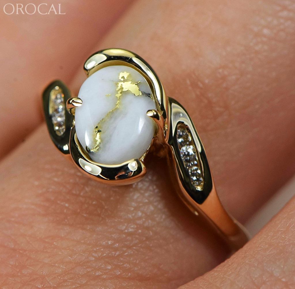 Gold Quartz Ring Orocal Rl586D10Q Genuine Hand Crafted Jewelry - 14K Casting