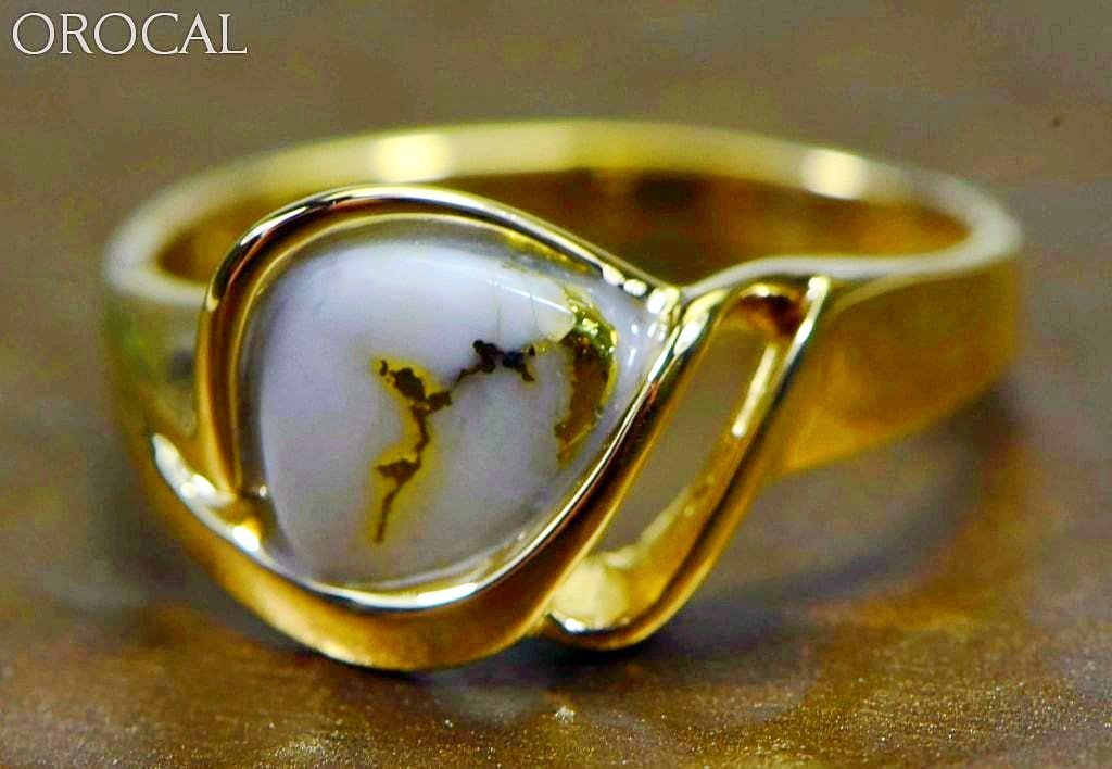 Gold Quartz Ring Orocal Rl587Q Genuine Hand Crafted Jewelry - 14K Casting