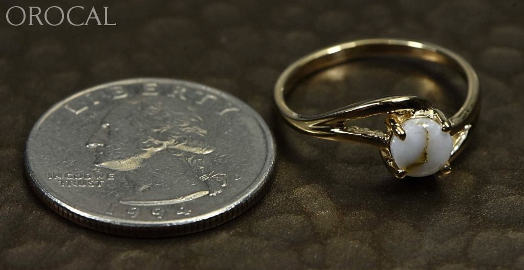 Gold Quartz Ring Orocal Rl696Q Genuine Hand Crafted Jewelry - 14K Casting