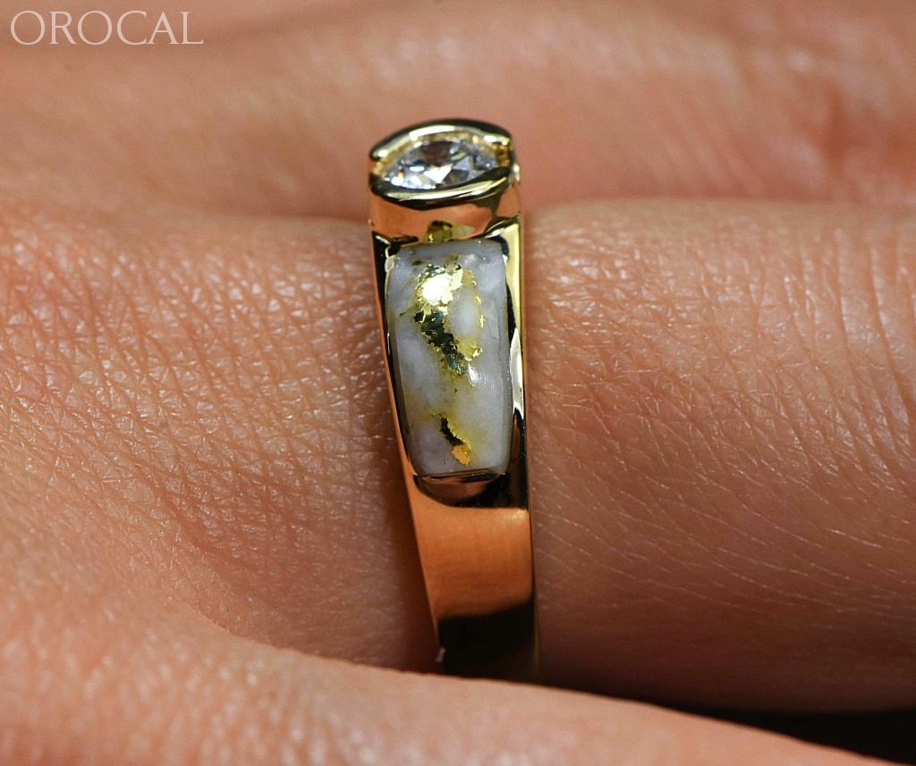 Gold Quartz Ring Orocal Rl728D33Q Genuine Hand Crafted Jewelry - 14K Casting