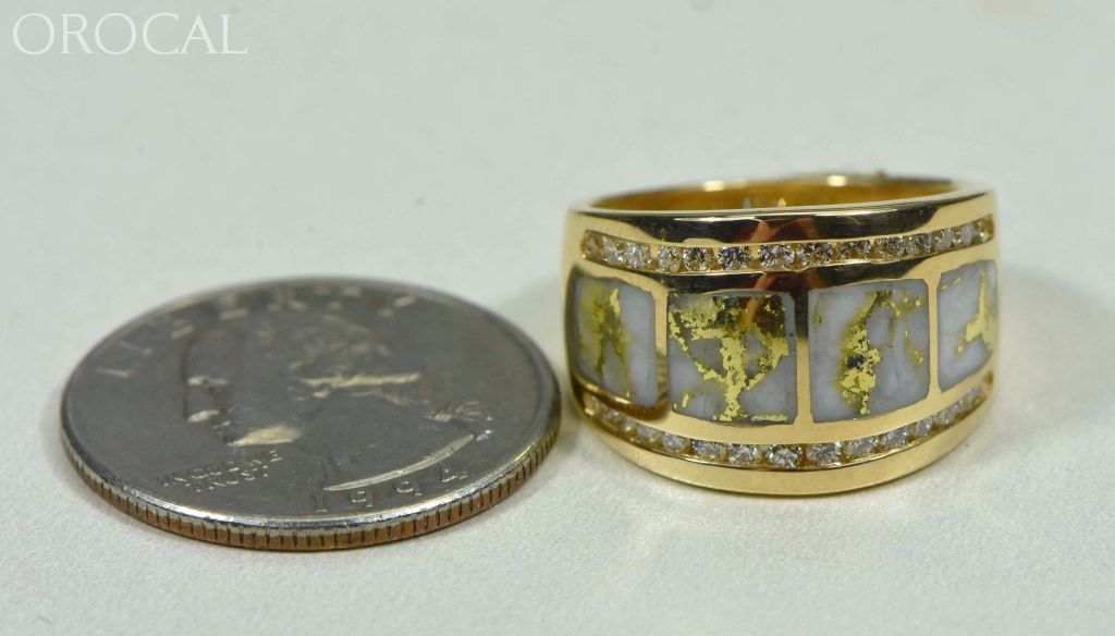 Gold Quartz Ring Orocal Rl892D60Q Genuine Hand Crafted Jewelry - 14K Casting