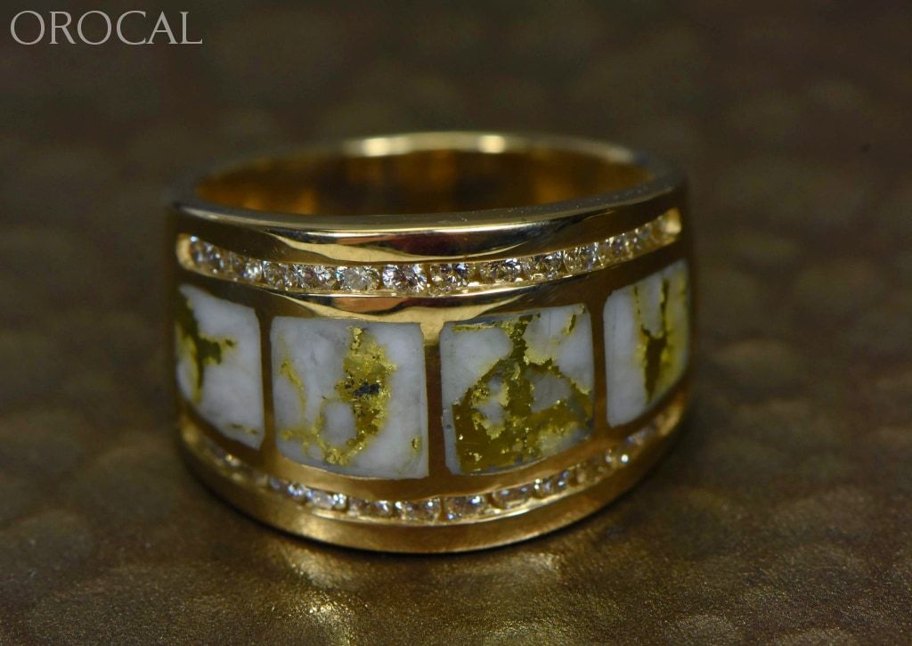 Gold Quartz Ring Orocal Rl892D60Q Genuine Hand Crafted Jewelry - 14K Casting