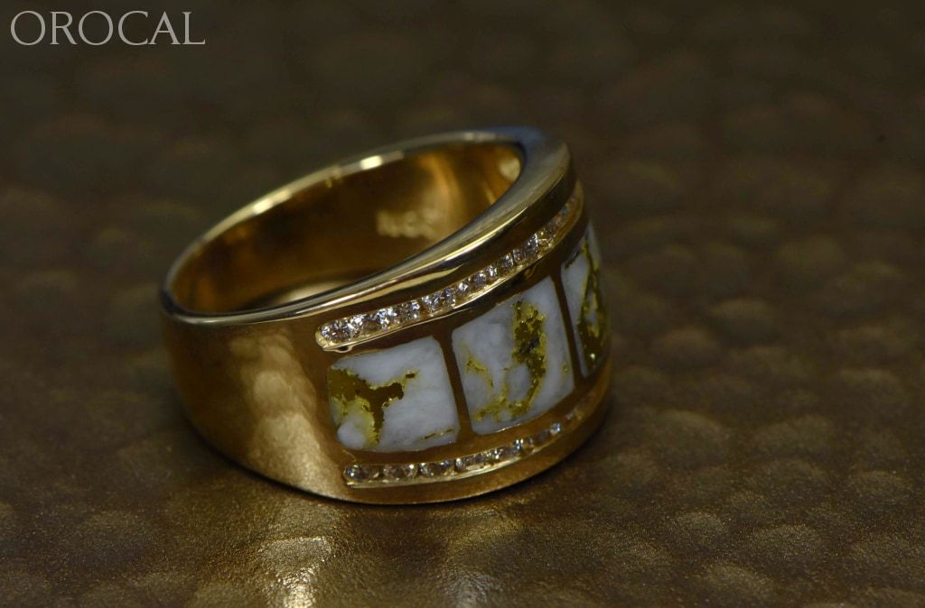 Gold Quartz Ring Orocal Rl892D60Q Genuine Hand Crafted Jewelry - 14K Casting