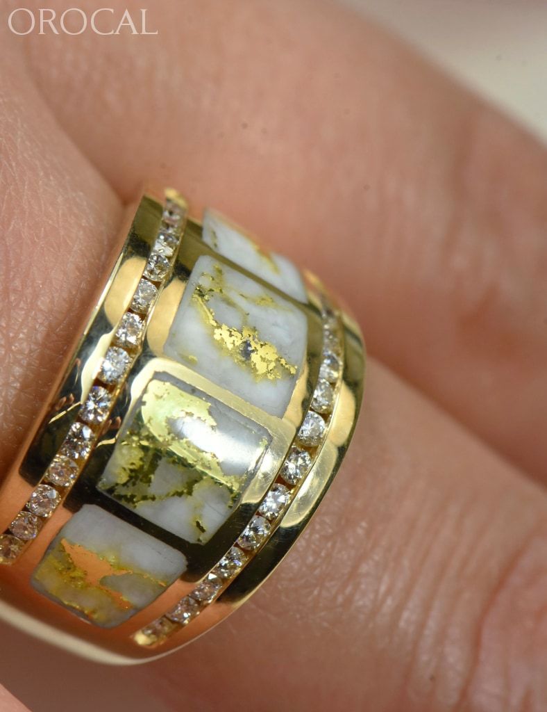 Gold Quartz Ring Orocal Rl892D60Q Genuine Hand Crafted Jewelry - 14K Casting