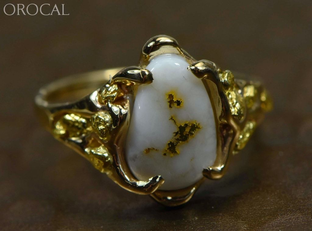 Gold Quartz Ring Orocal Rl964Q Genuine Hand Crafted Jewelry - 14K Casting
