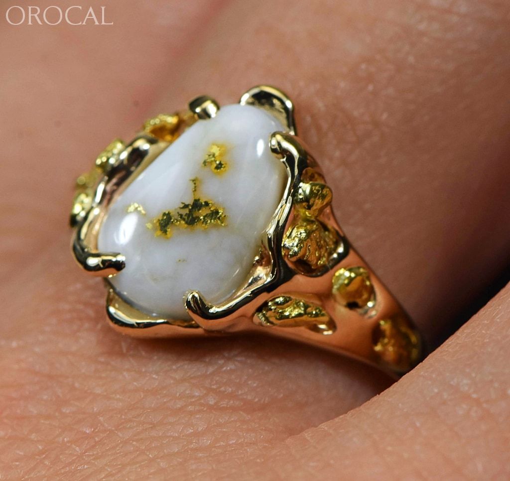 Gold Quartz Ring Orocal Rl964Q Genuine Hand Crafted Jewelry - 14K Casting