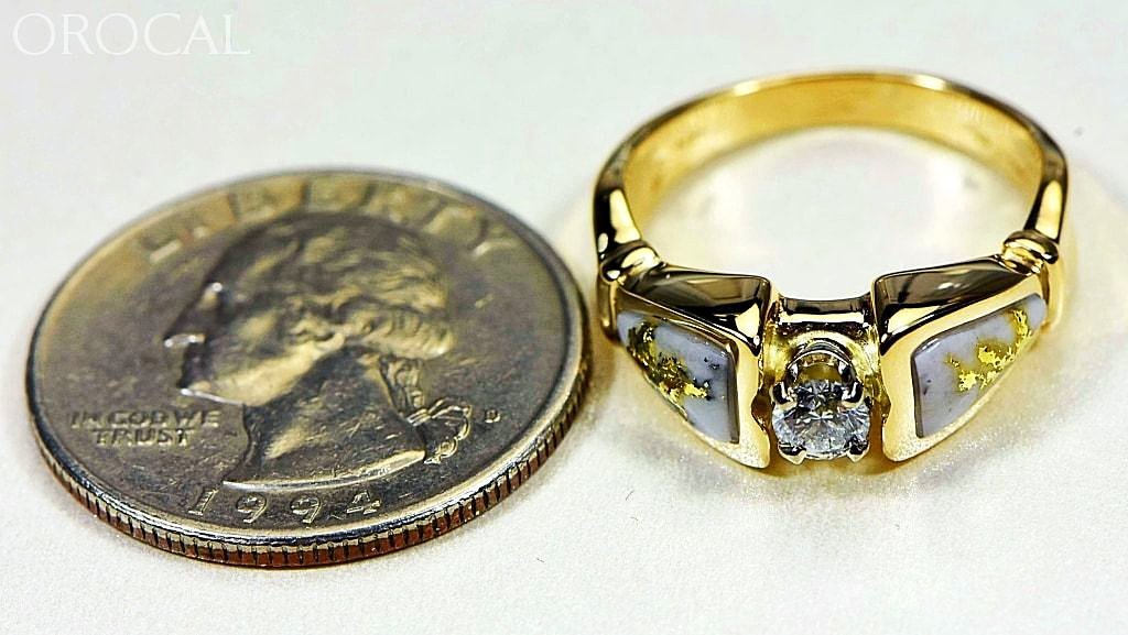 Gold Quartz Ring Orocal Rl988Dqe Genuine Hand Crafted Jewelry - 14K Casting