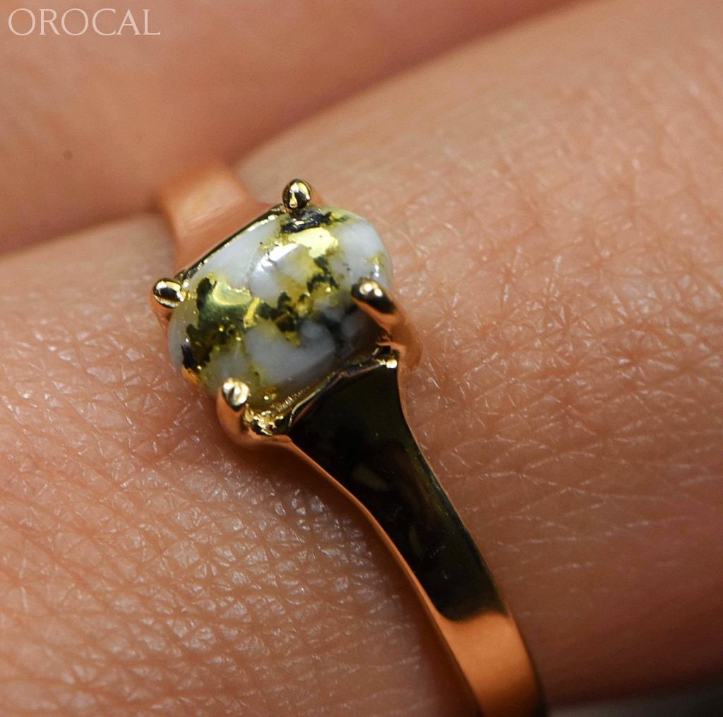 Gold Quartz Ring Orocal Rldl19Q7*5 Genuine Hand Crafted Jewelry - 14K Casting