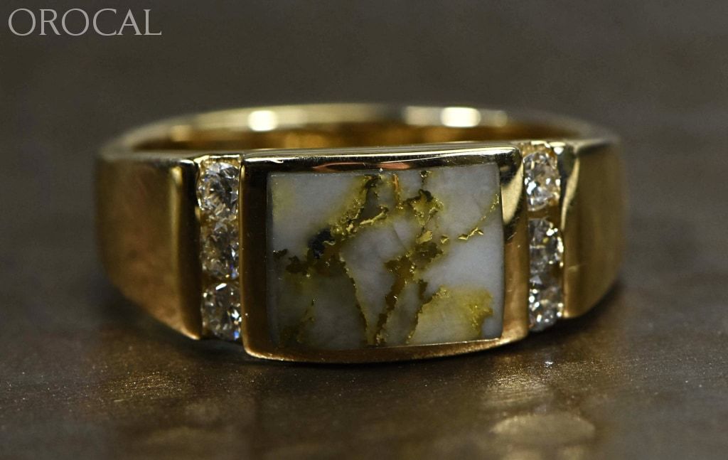 Gold Quartz Ring Orocal Rm1052D42Q Genuine Hand Crafted Jewelry - 14K Casting