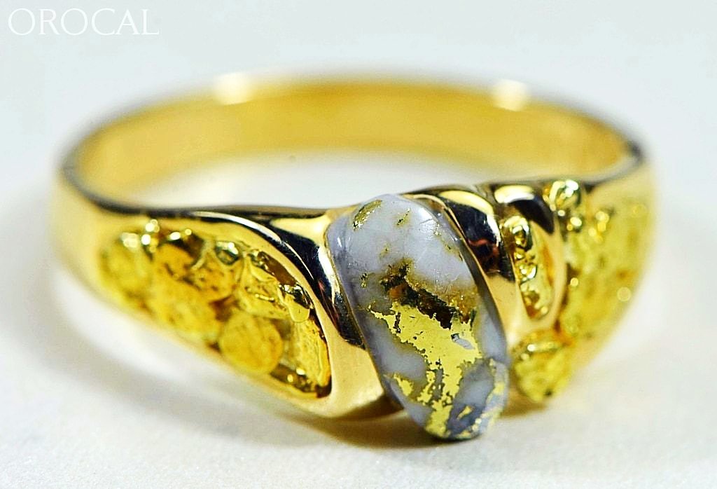 Gold Quartz Ring Orocal Rm487Q Genuine Hand Crafted Jewelry - 14K Casting