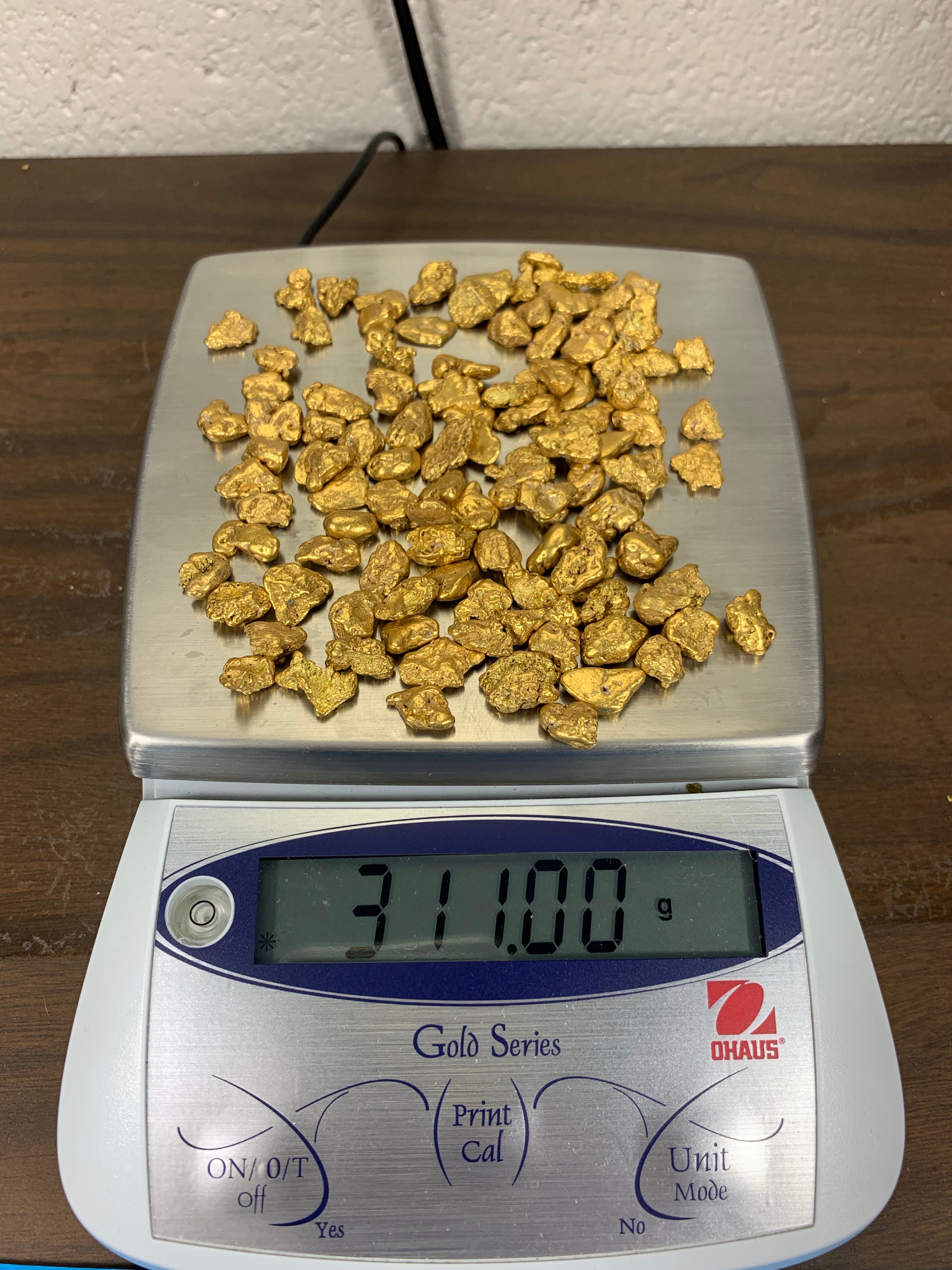 Alaskan BC Natural Gold Nugget 311.00 Gram lot of 2 to 5 gram Nuggets Genuine 10 Troy Oz B&C