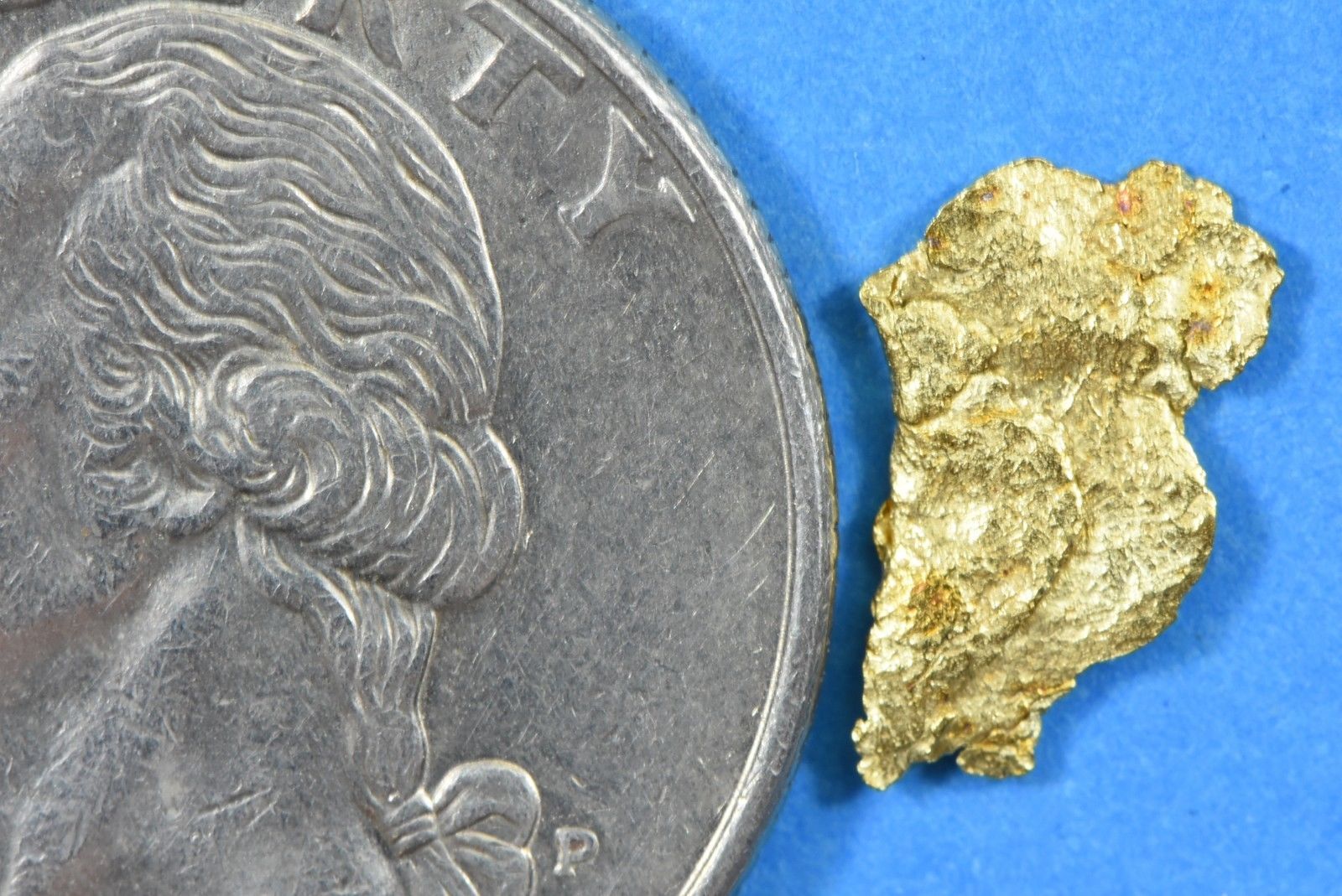 Alaskan-Yukon Bc Gold Rush Natural Nugget 0.34 Grams Genuine Alaska .10-.34