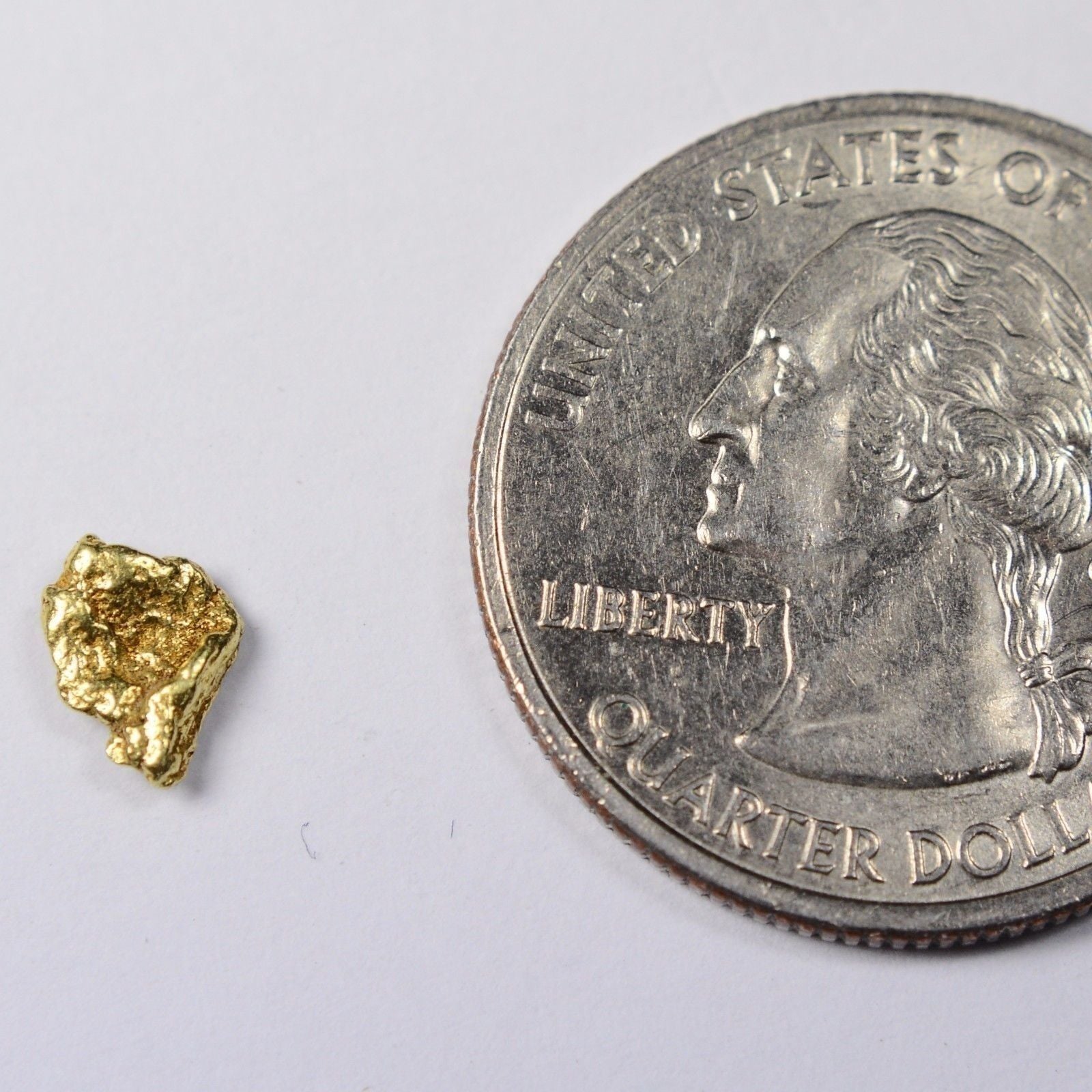 Alaskan-Yukon Bc Gold Rush Natural Nugget 0.34 Grams Genuine Alaska .10-.34