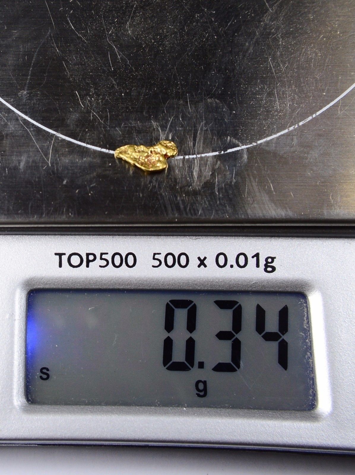 Alaskan-Yukon Bc Gold Rush Natural Nugget 0.34 Grams Genuine Alaska .10-.34