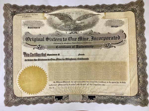 Hand Etched Gold Bearing Quartz Specimen Original 16-1 Mine California 492.24 Grams 14.02 OZ Genuine