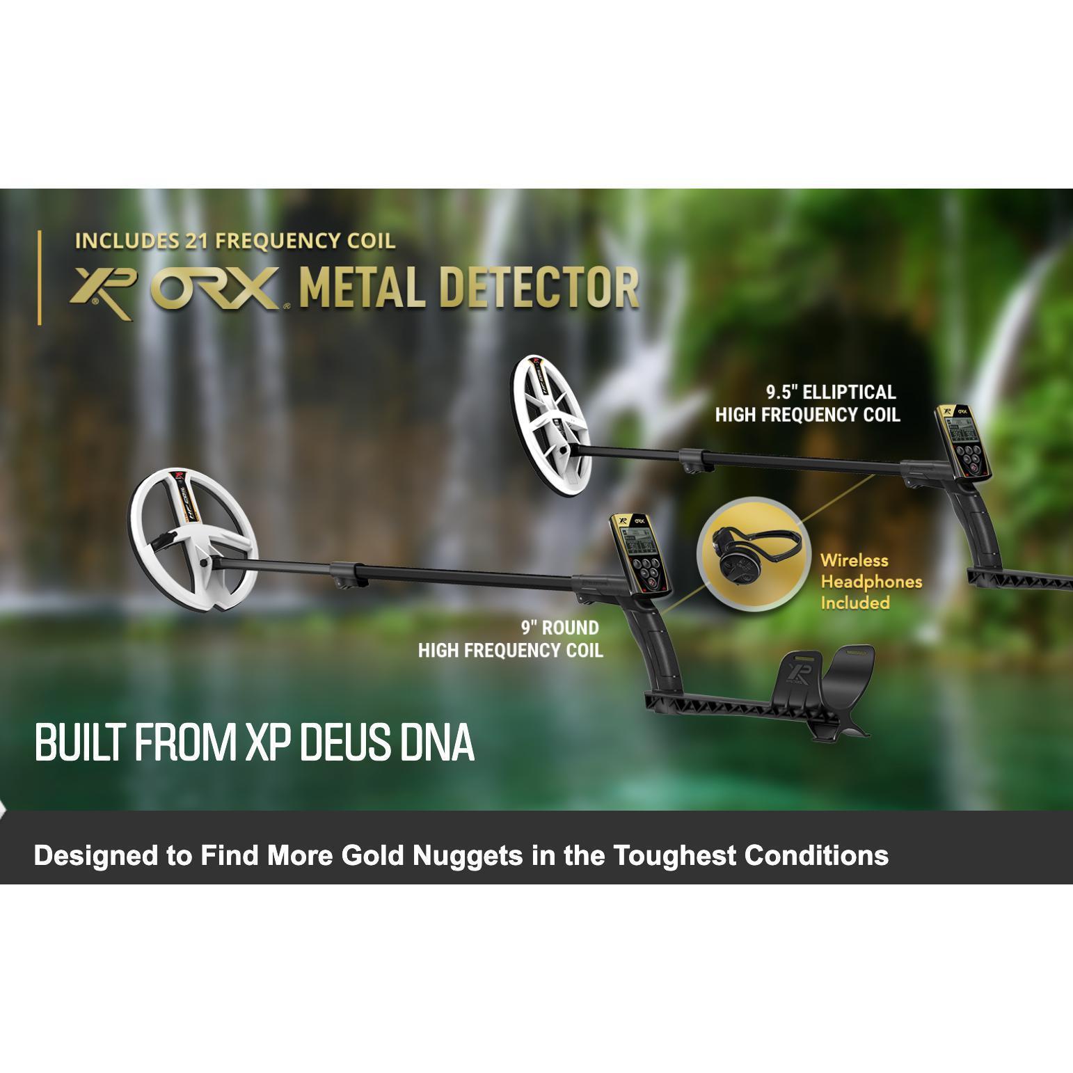 XP ORX Metal Detector 9" Round Coil & RC-Destination Gold Detectors
